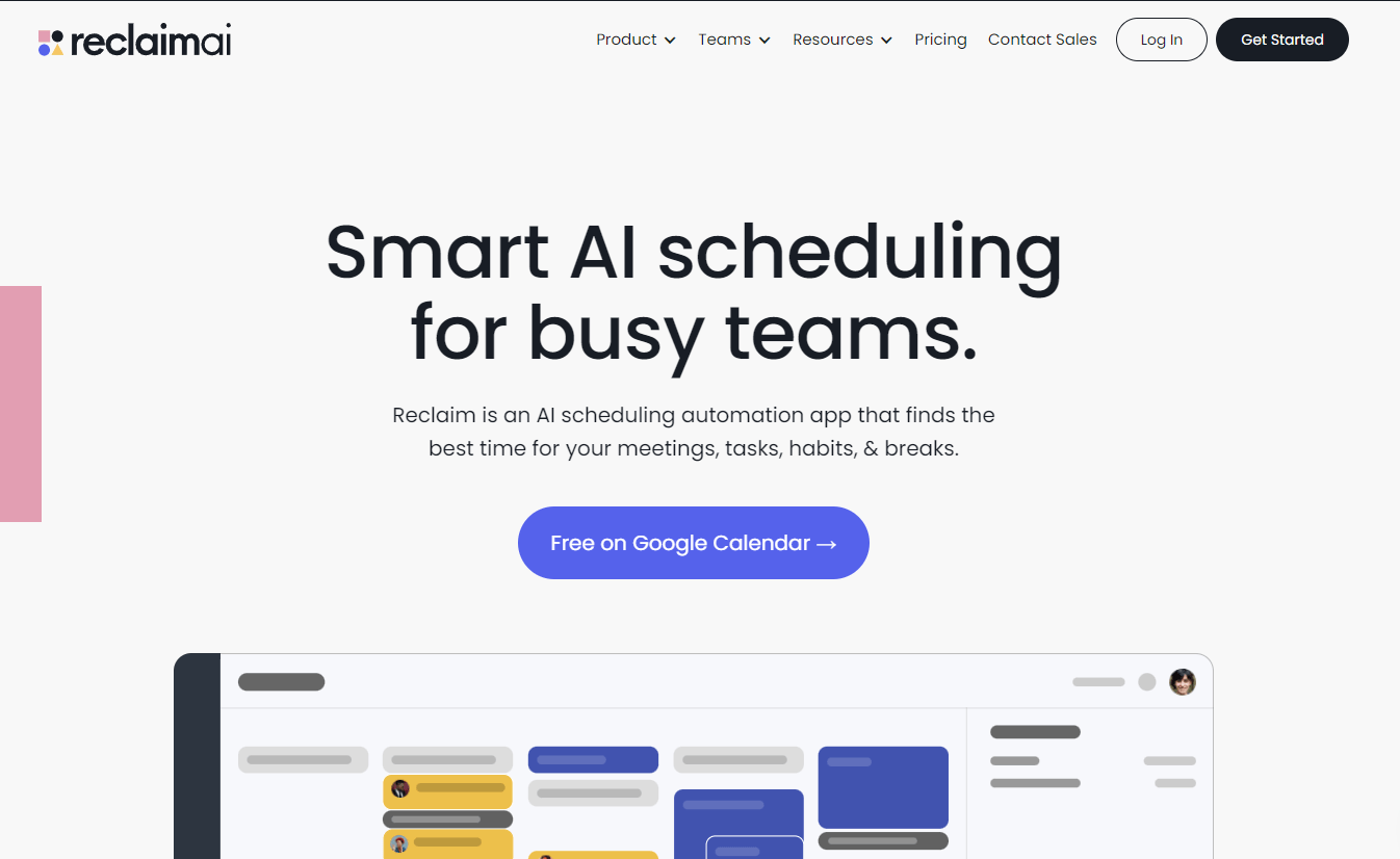Schedule meetings, habits, and breaks with Reclaim AI