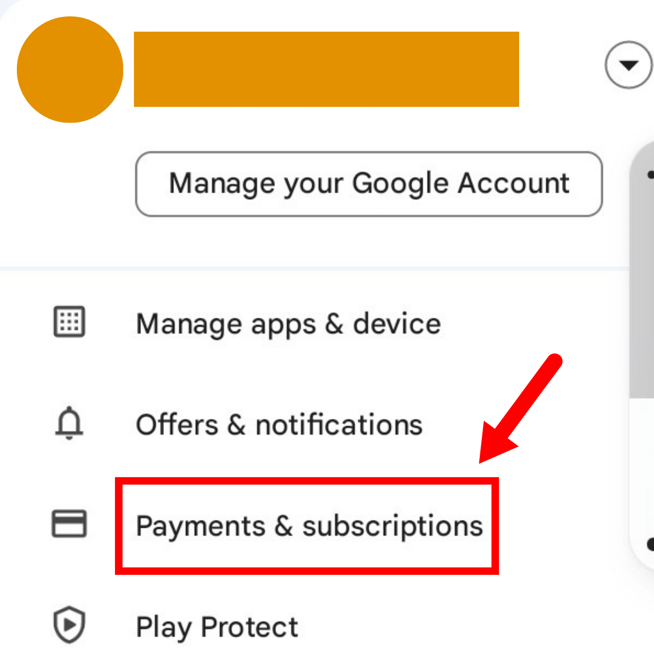 select payment and subscription in google play store