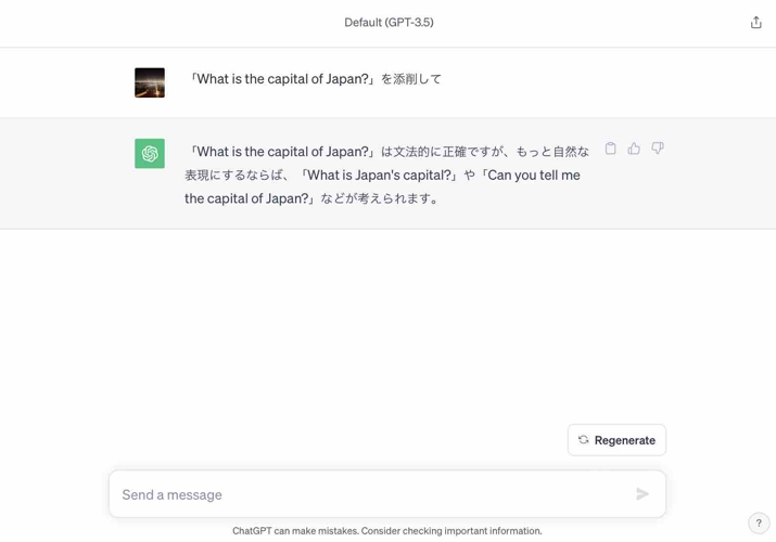 ChatGPT 文を添削する