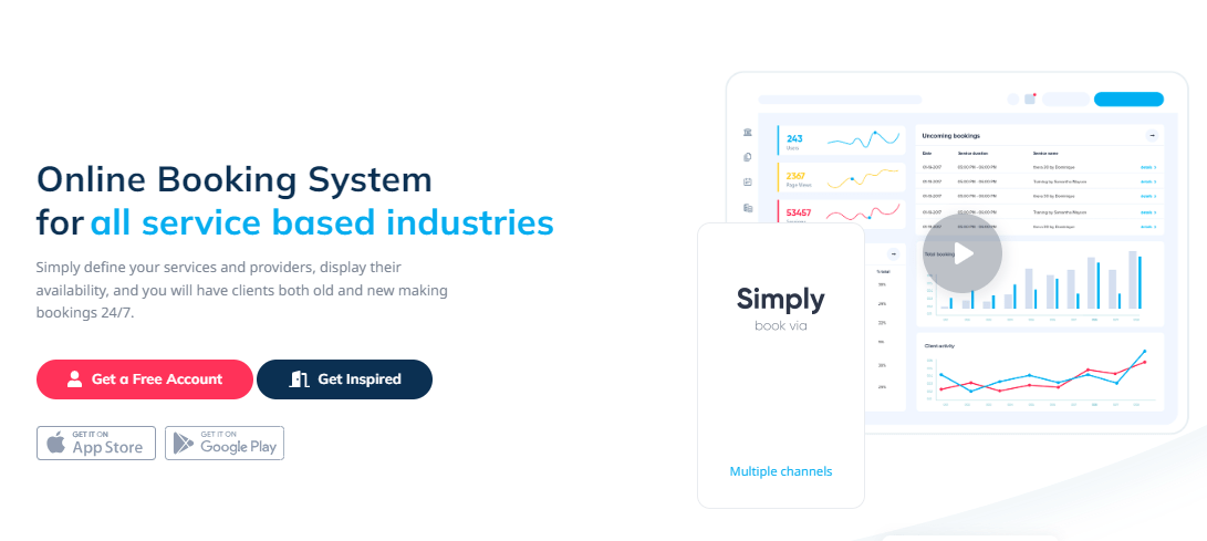 SimplyBook.me homepage