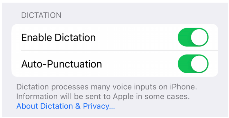 Siri dictation for Apple users