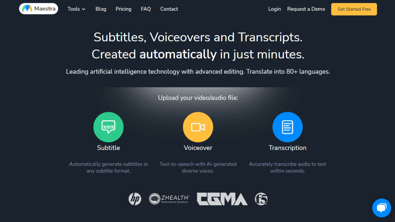 Maestra transcript and subtitle tool