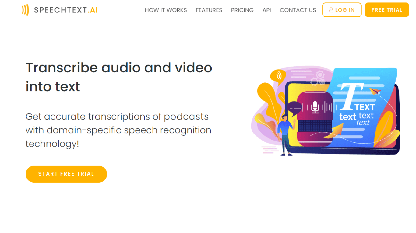 SpeechText.AI for audio and video to text conversion