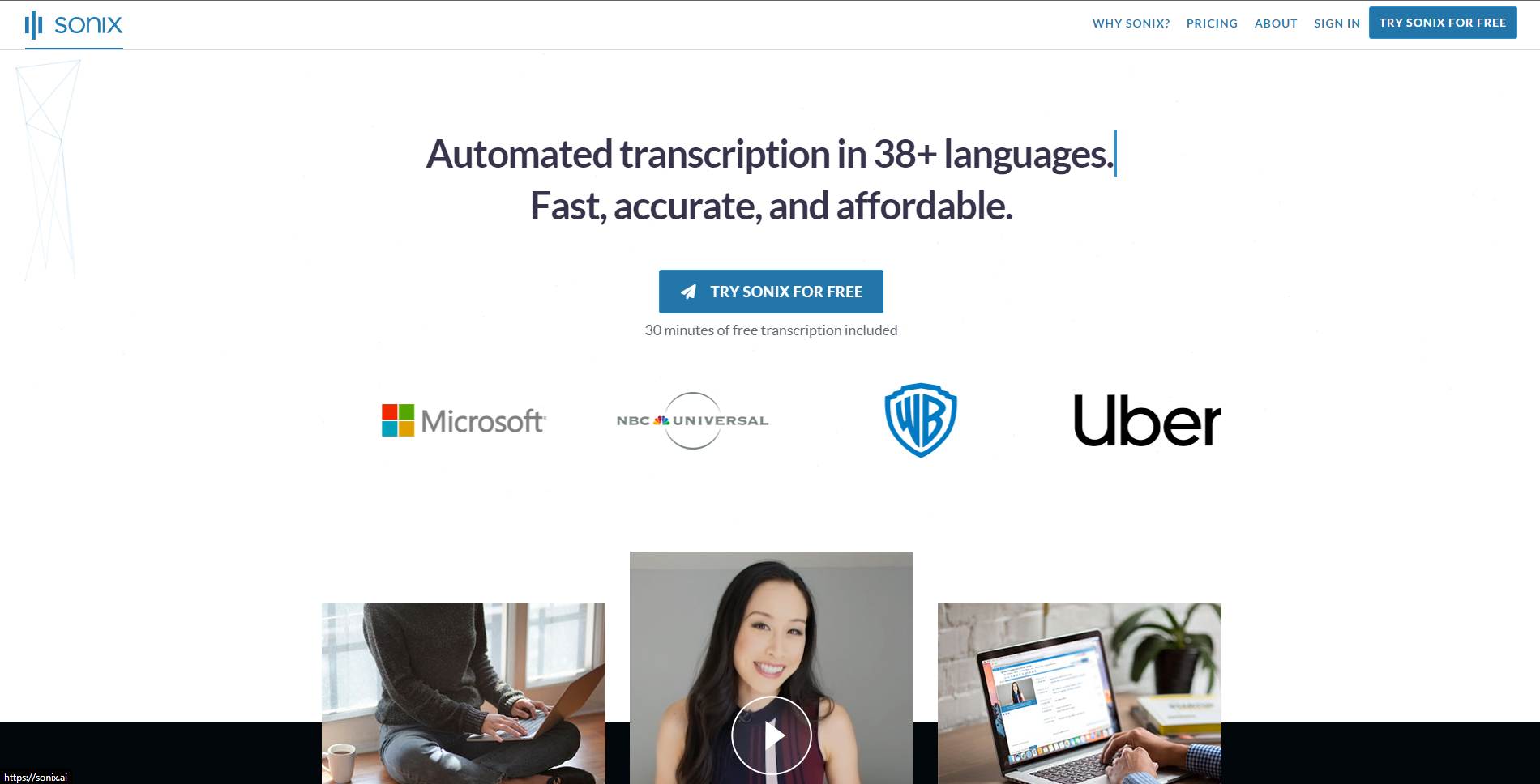 Sonix most simplistic transcription software