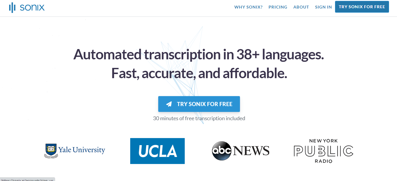 sonix transcription software