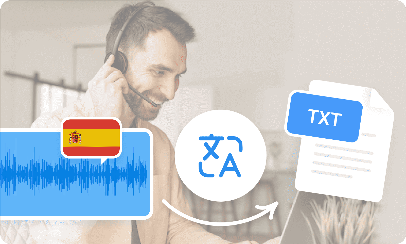 convertir de l'audio espagnol en texte