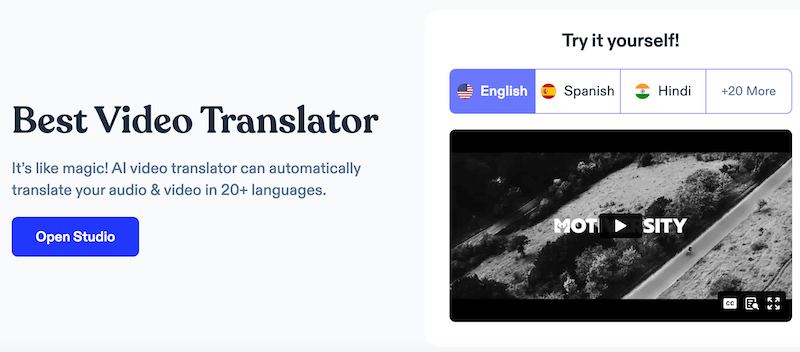 Speechify AI video translator