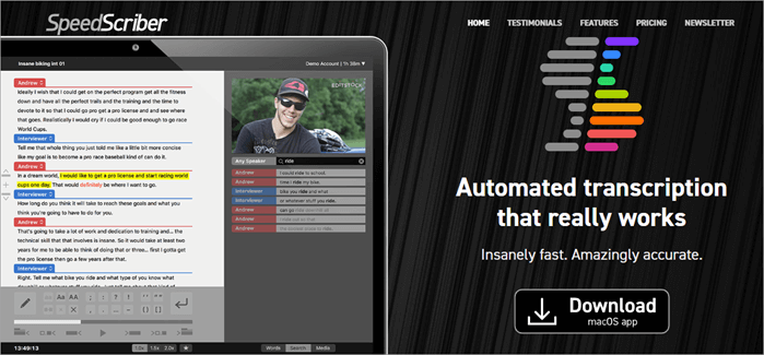 SpeedScriber transcription tool