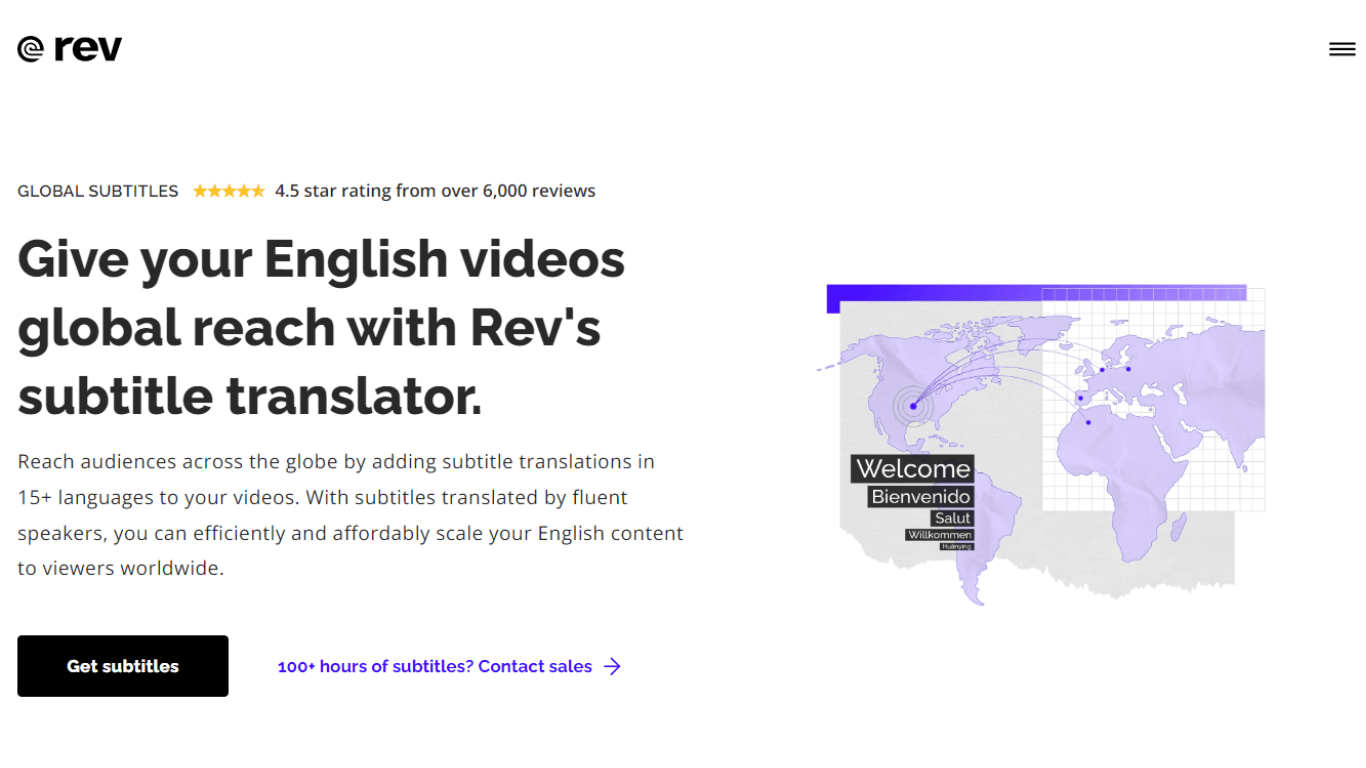 Rev subtitle translator