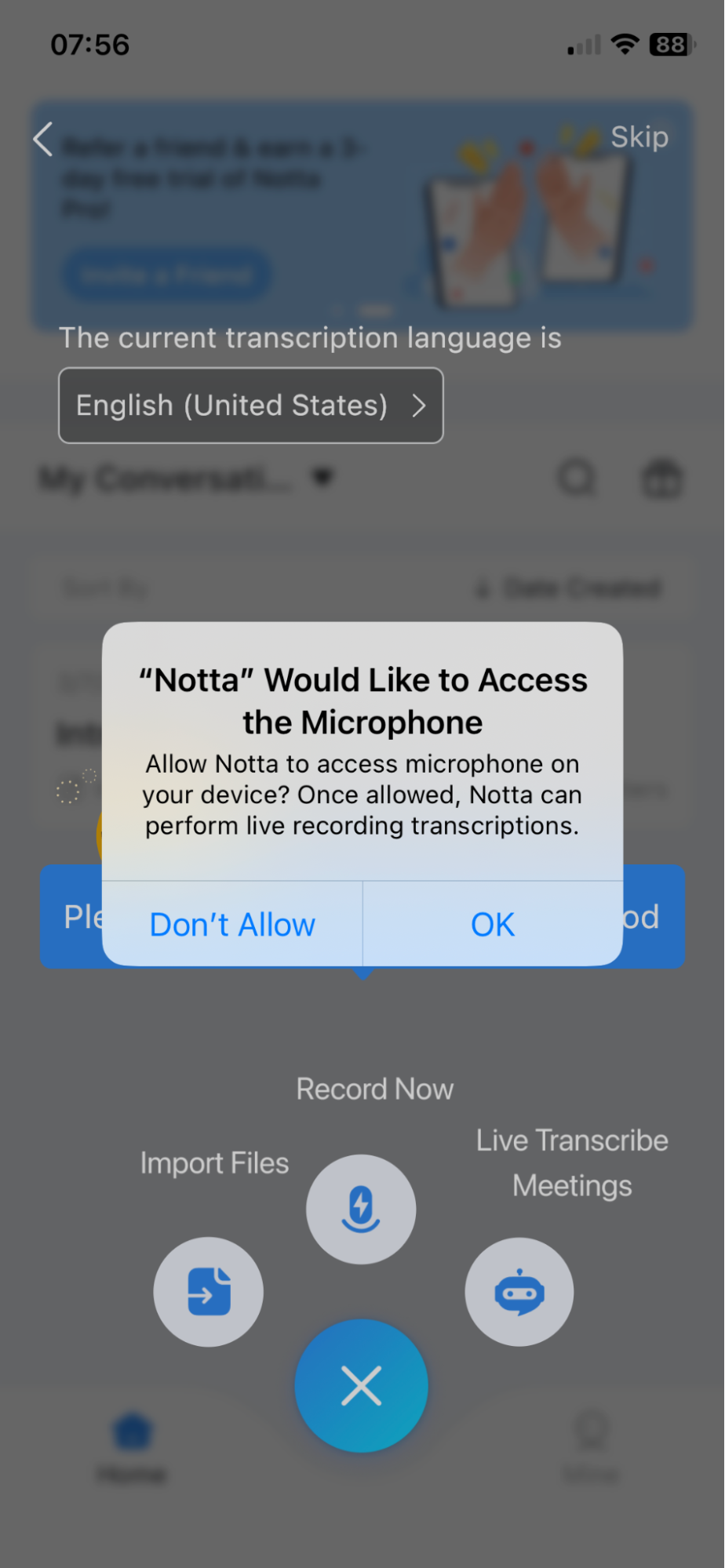take audio notes on iPhone access microphone