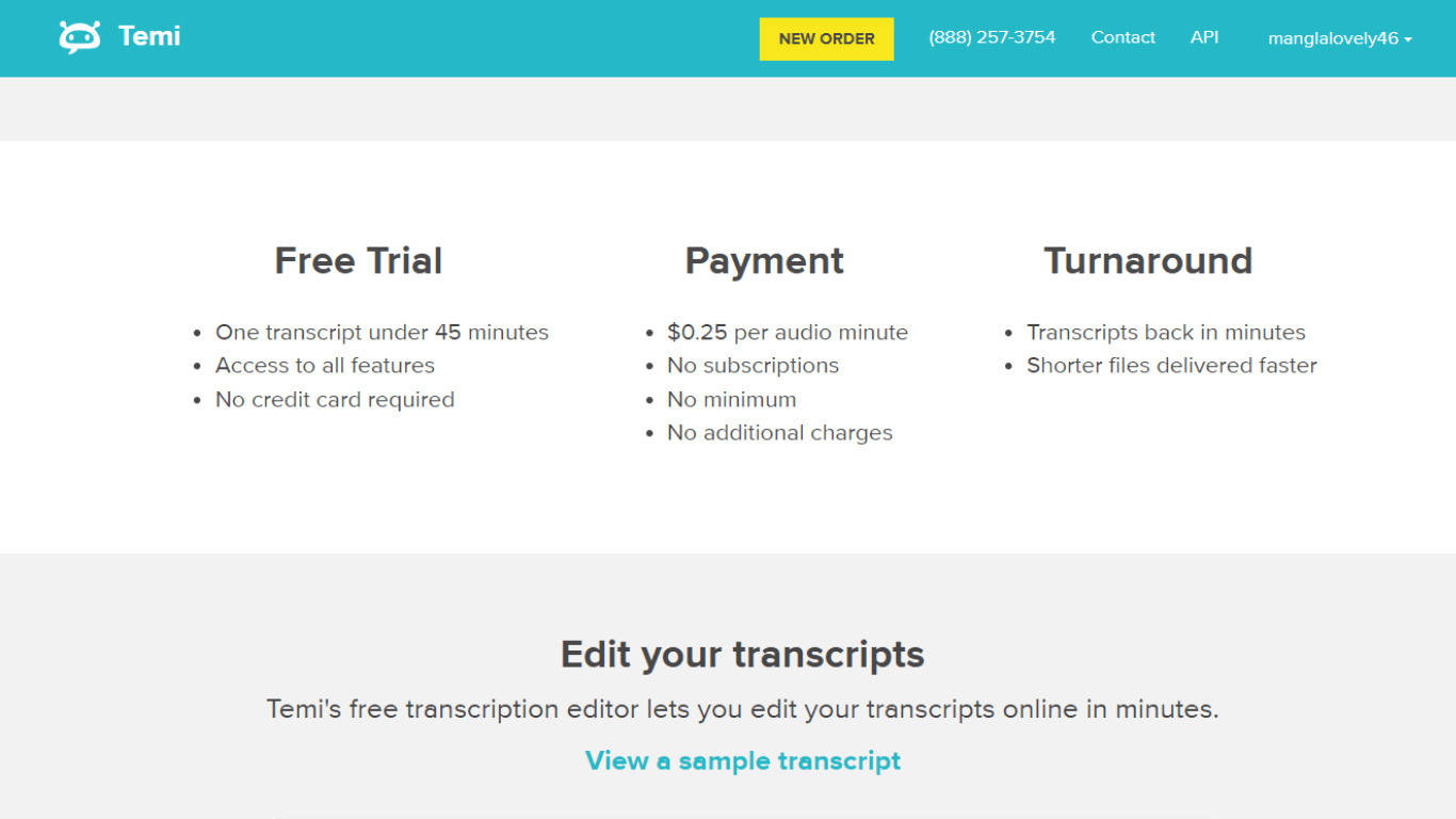 Temi pricing and plans