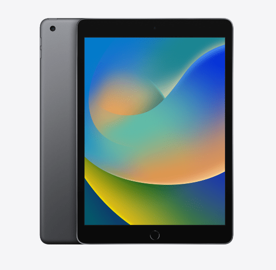 The 9th generation Apple iPad in Space Gray