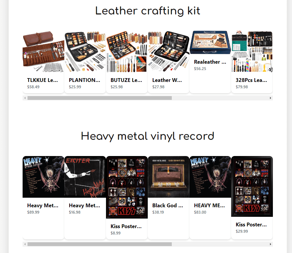 The gift recommendations for someone who loves heavy metal music and crafting