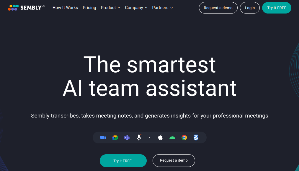 The sembly.ai homepage