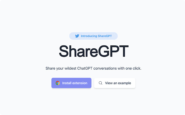 The splash screen for ShareGPT