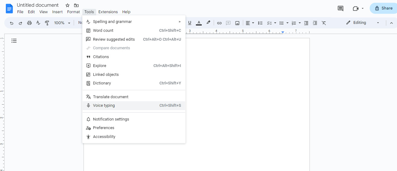 Transcribir un video con Google Docs