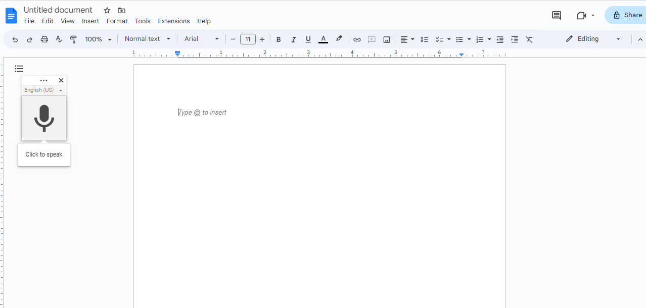 Transcribe a Video with Google Docs