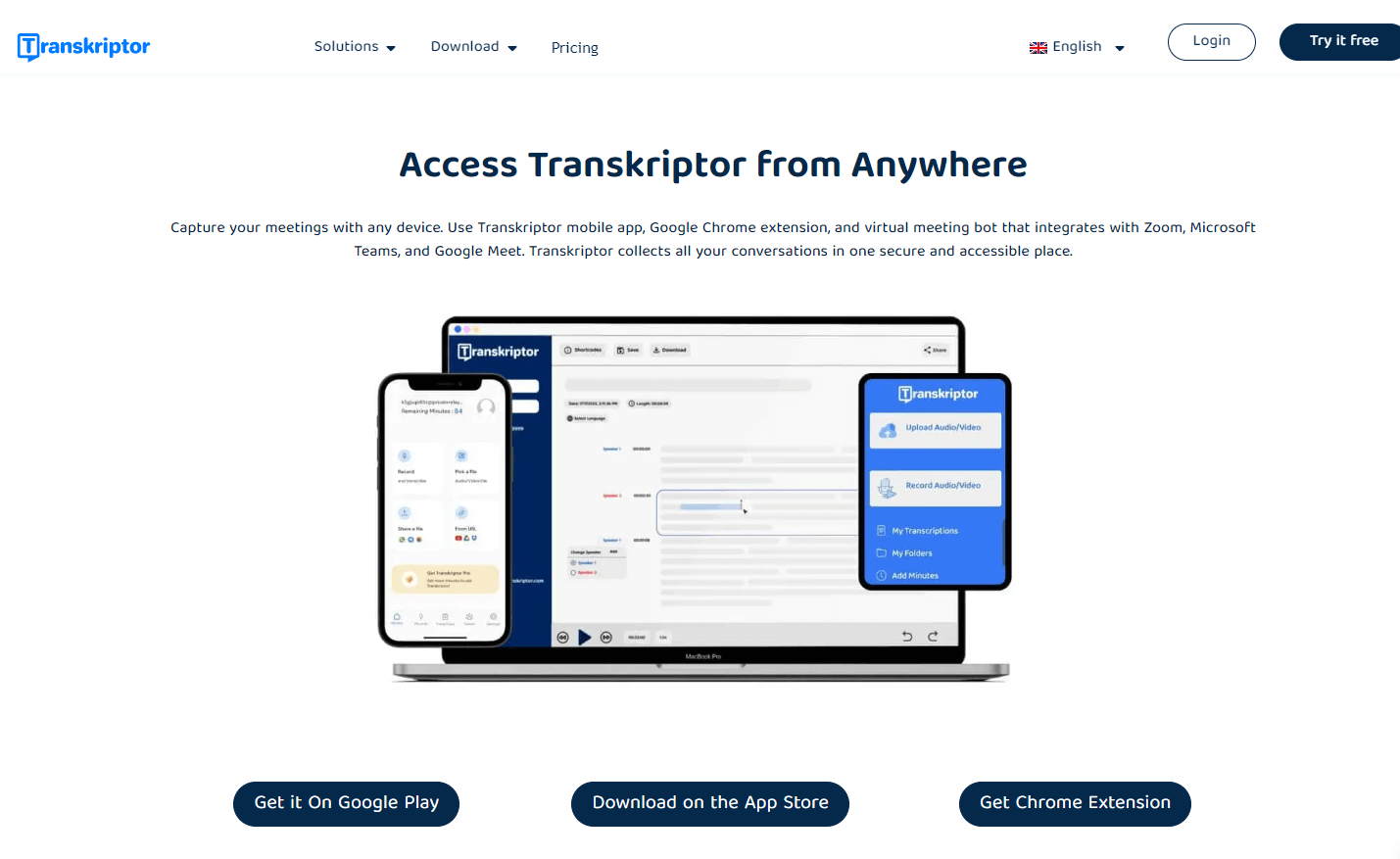 Transkriptor: Transcribe Audio to Text