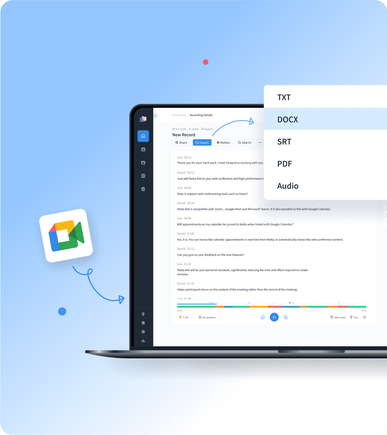 трансформувати зустріч Google Meet