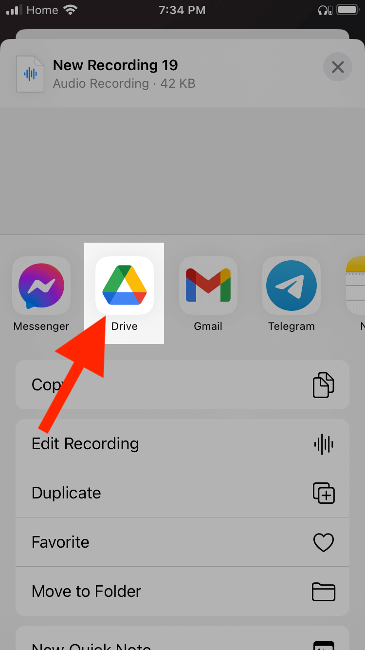 transcribe voice memos with Notta web app share to Google drive