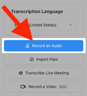 Click ‘Record an Audio’