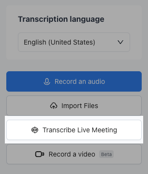 transcribe Zoom meeting with Notta transcribe live meeting on Zoom