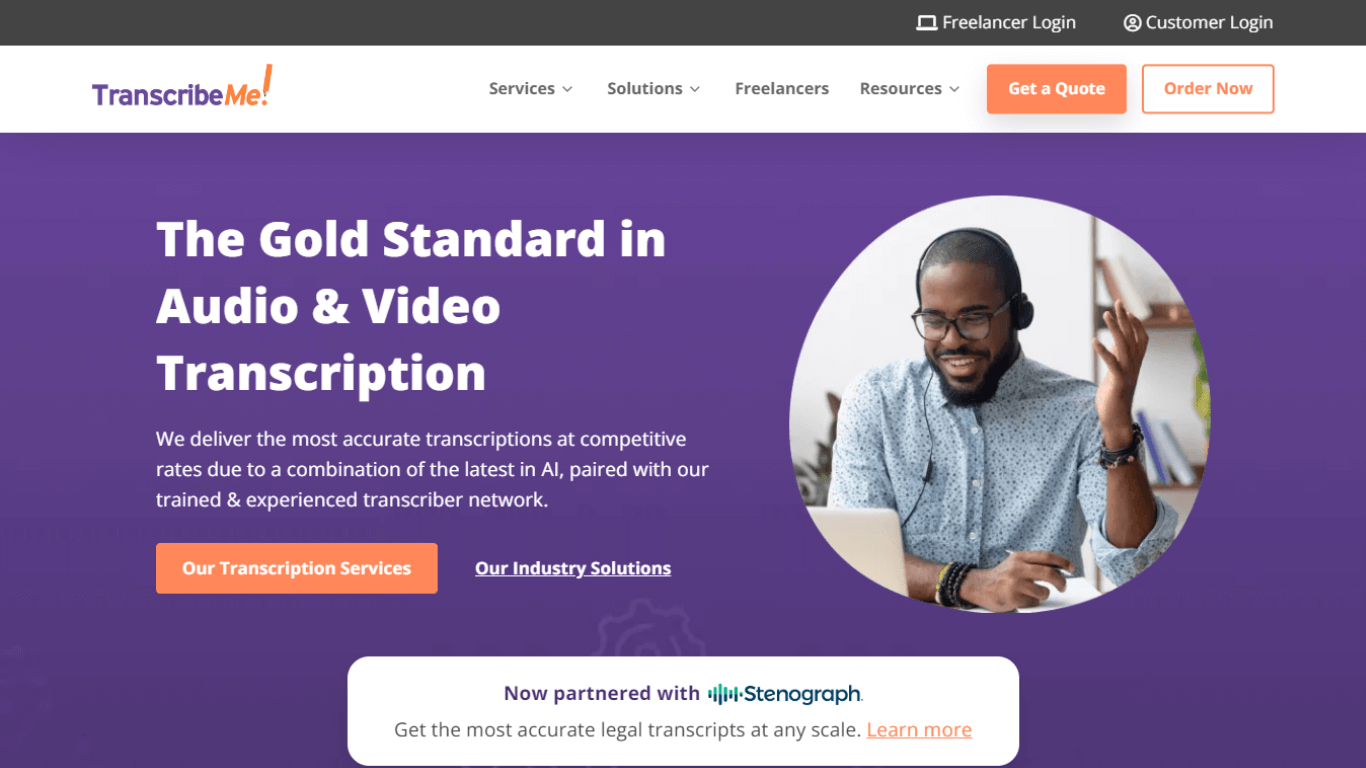 TranscribeMe audio and video transcription app