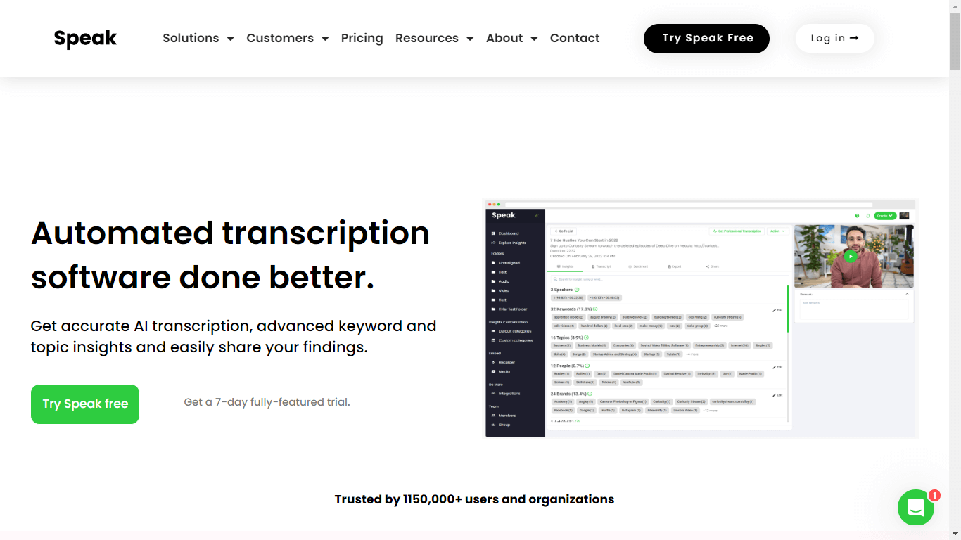 Speak Ai transcription tool