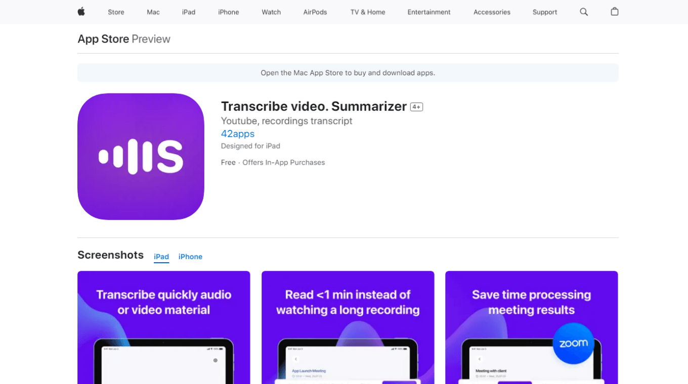 Transcribe video. Summarizer for YouTube summaries