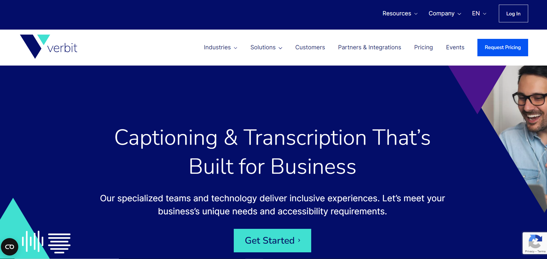 Verbit business oriented transcription software