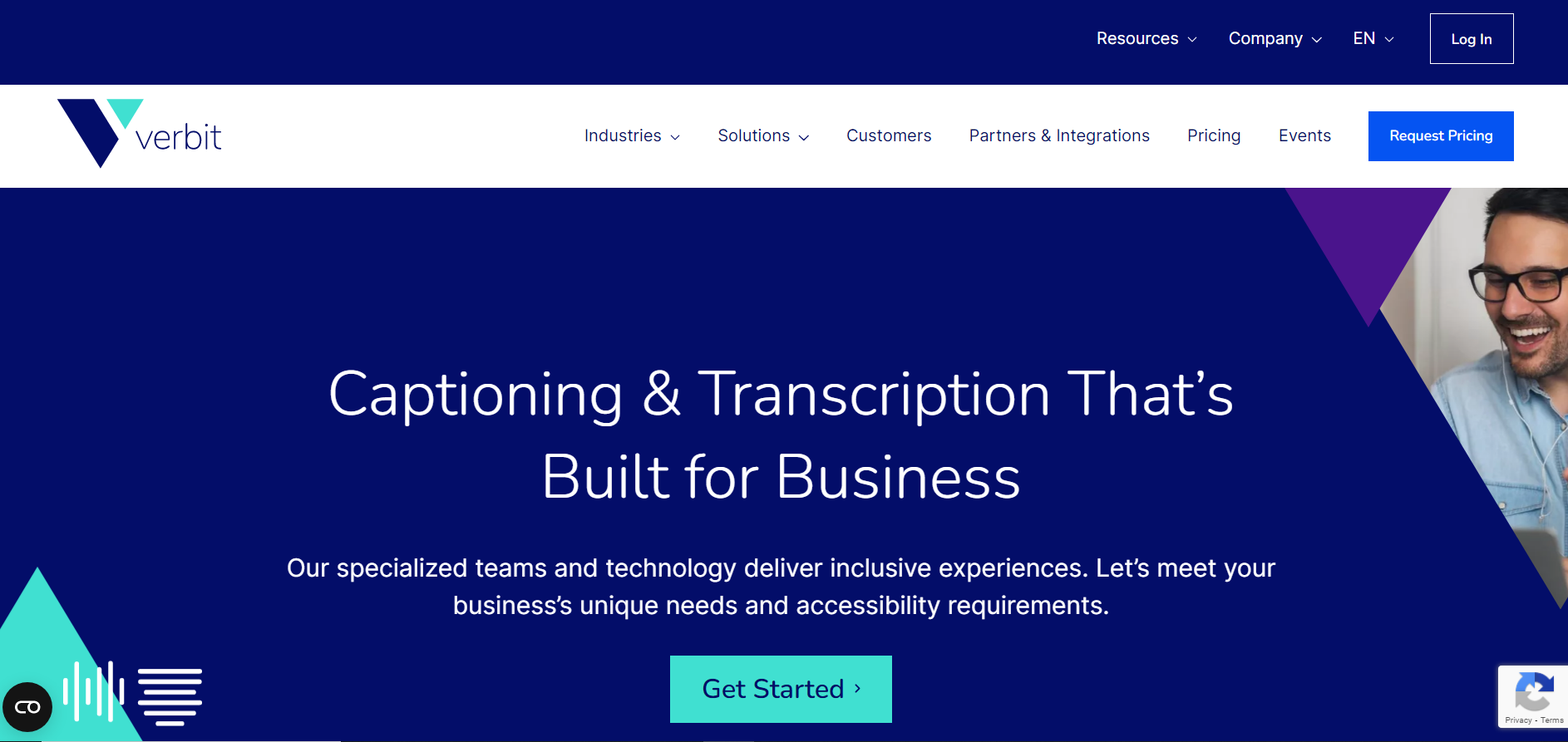 Verbit homepage