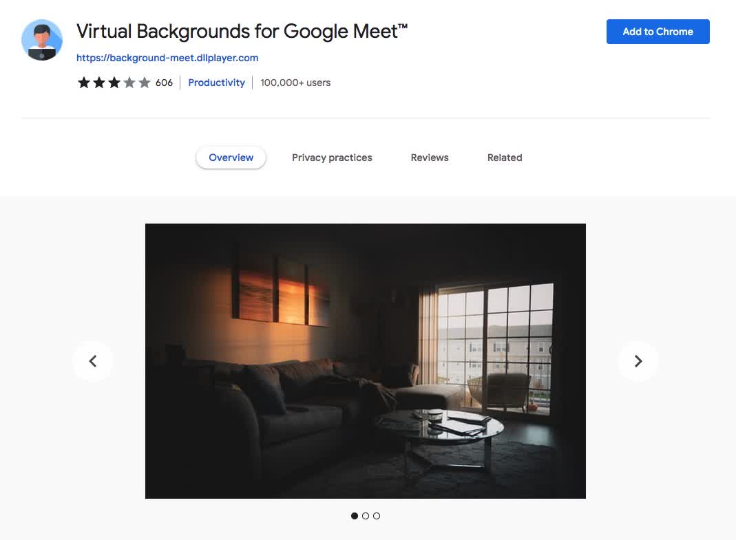Virtual Backgrounds for Google Meet