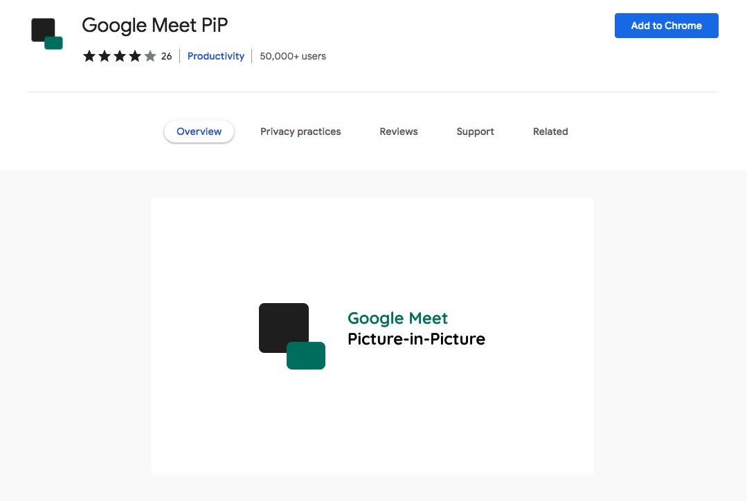 Google Meet PiP