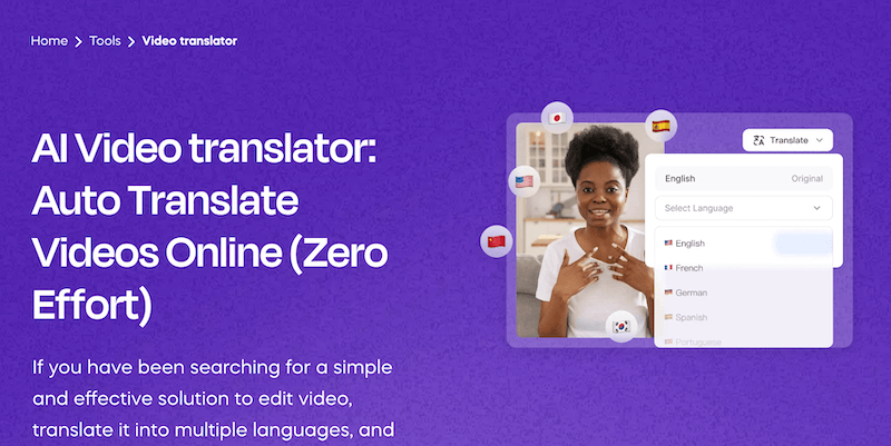 Vizard AI video translator