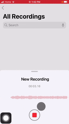 tap ‘Pause’ to pause your recording
