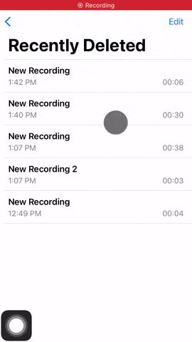 Tap ‘Recover Recording.’