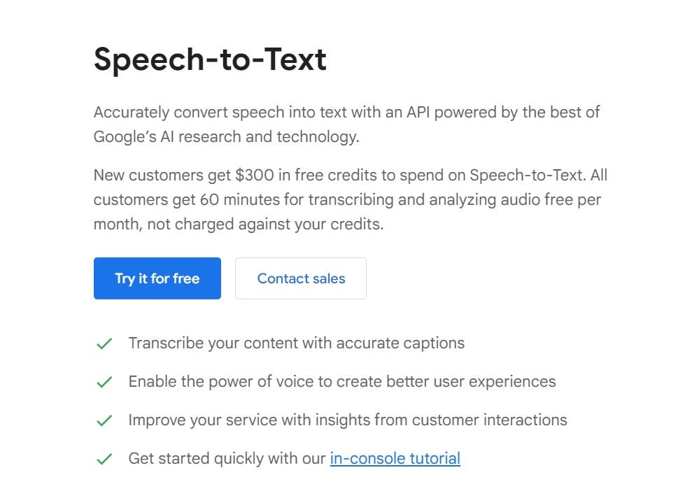 voice recognition software google speech to text