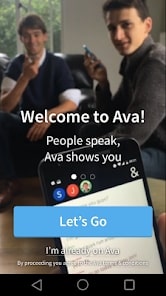 voice to text translator for the deaf Ava