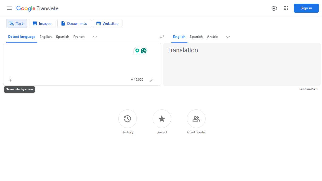 Google Translate app