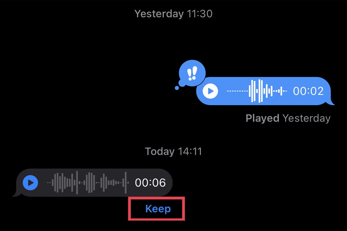 access your audio messages