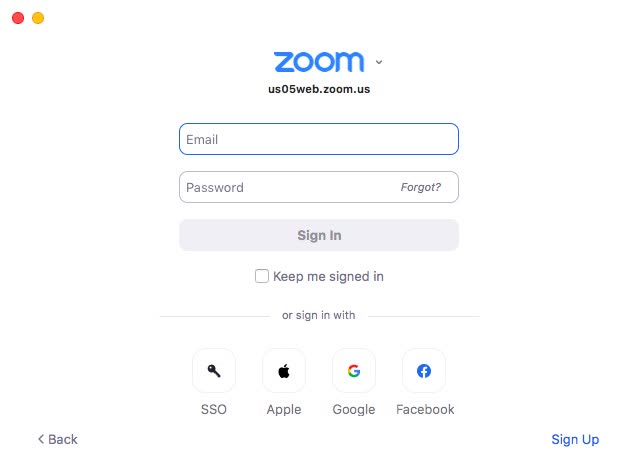 Sign in to your Zoom account