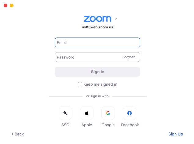 Sign in to your Zoom account