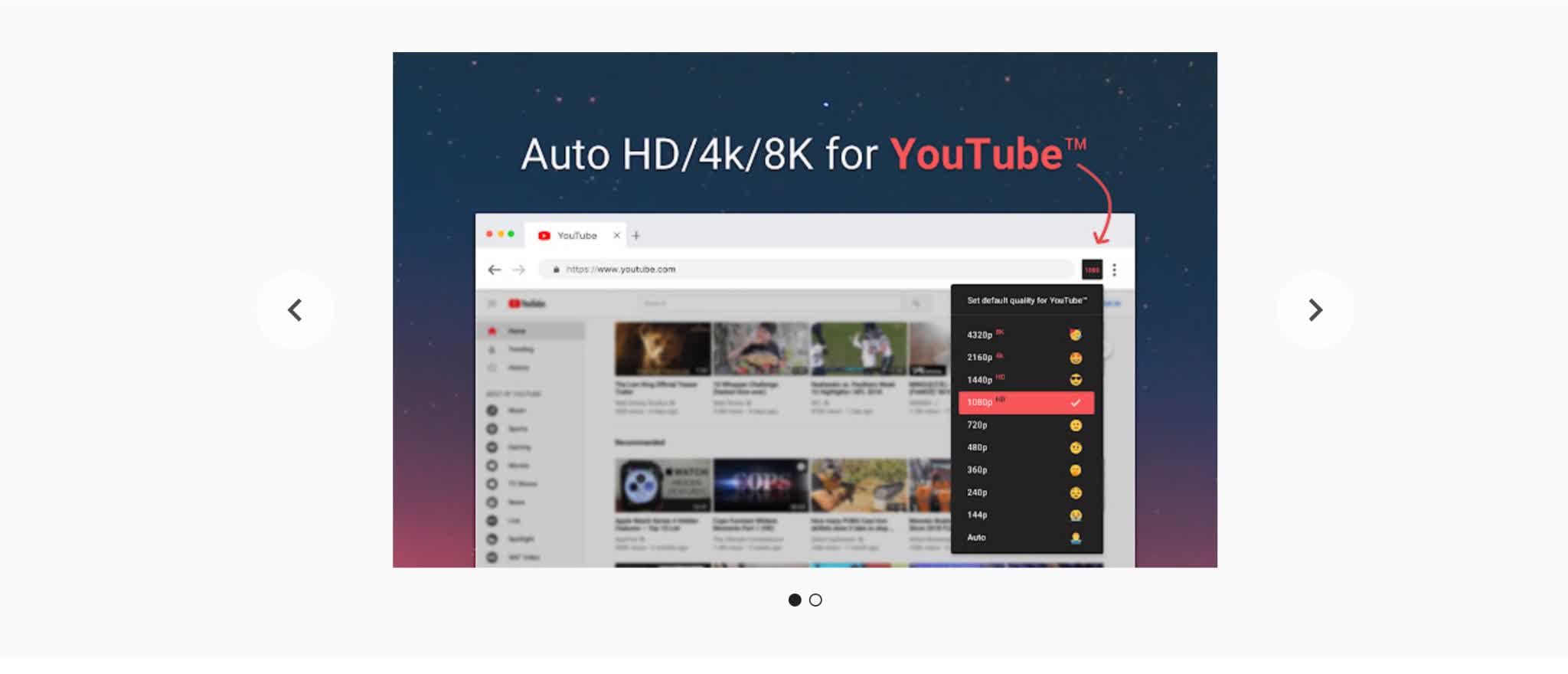 Automatic 4K/HD for Youtube