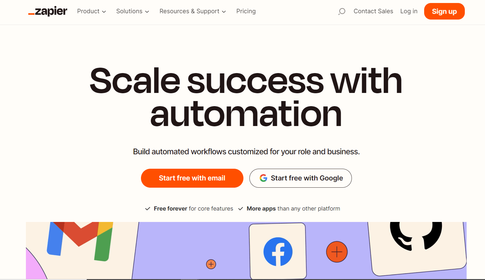 zapier homepage