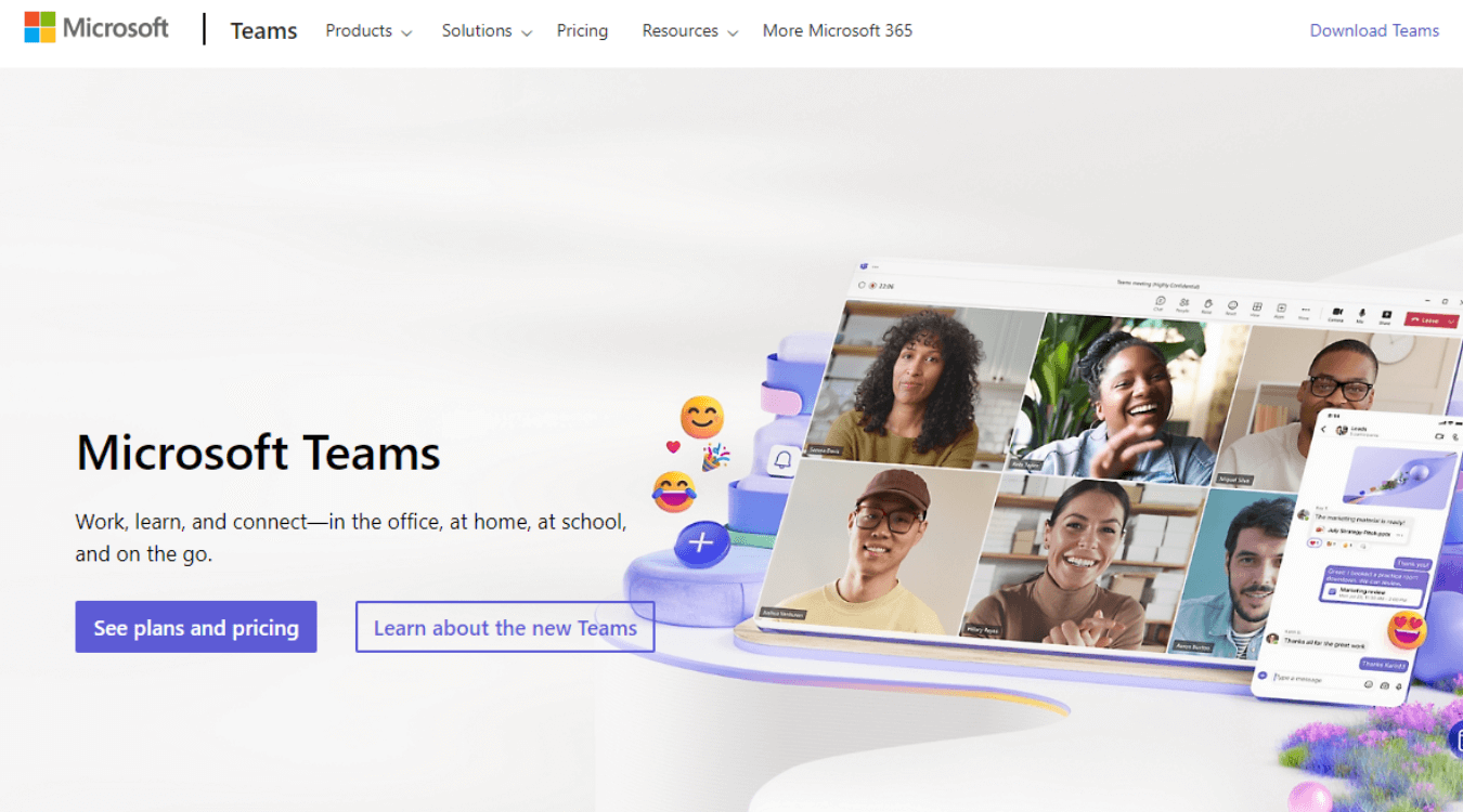 Microsoft Teams video conferencing platform