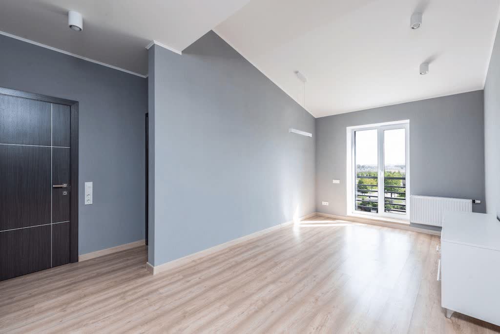 Minimalist Room with Grey Walls